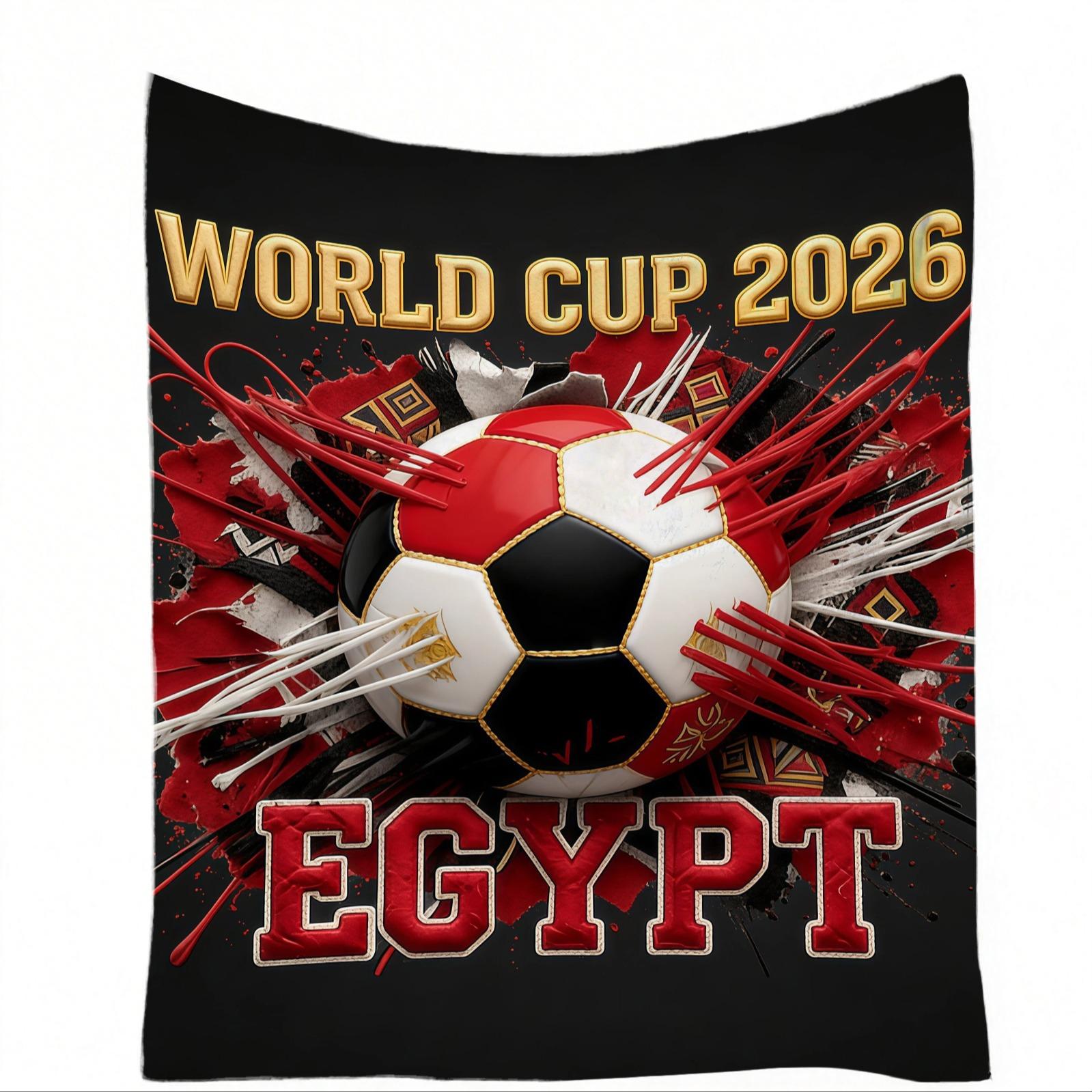 World Cup National Theme Football Decor Blanket, Sofa Cover, Nap Blanket, Air Conditioning Blanket, Perfect for World Cup Parties, Sports Bars, Outdoor Camping