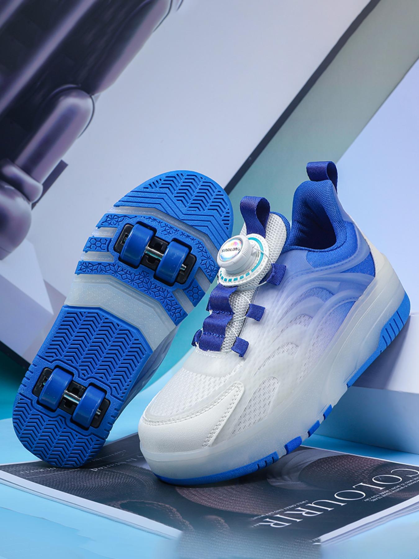 Colorful Straight Line Roller Skates, Unisex Student Sports Shoes, Walking Casual Shoes, Detachable Four-Wheel Design, Shoes with Wheels