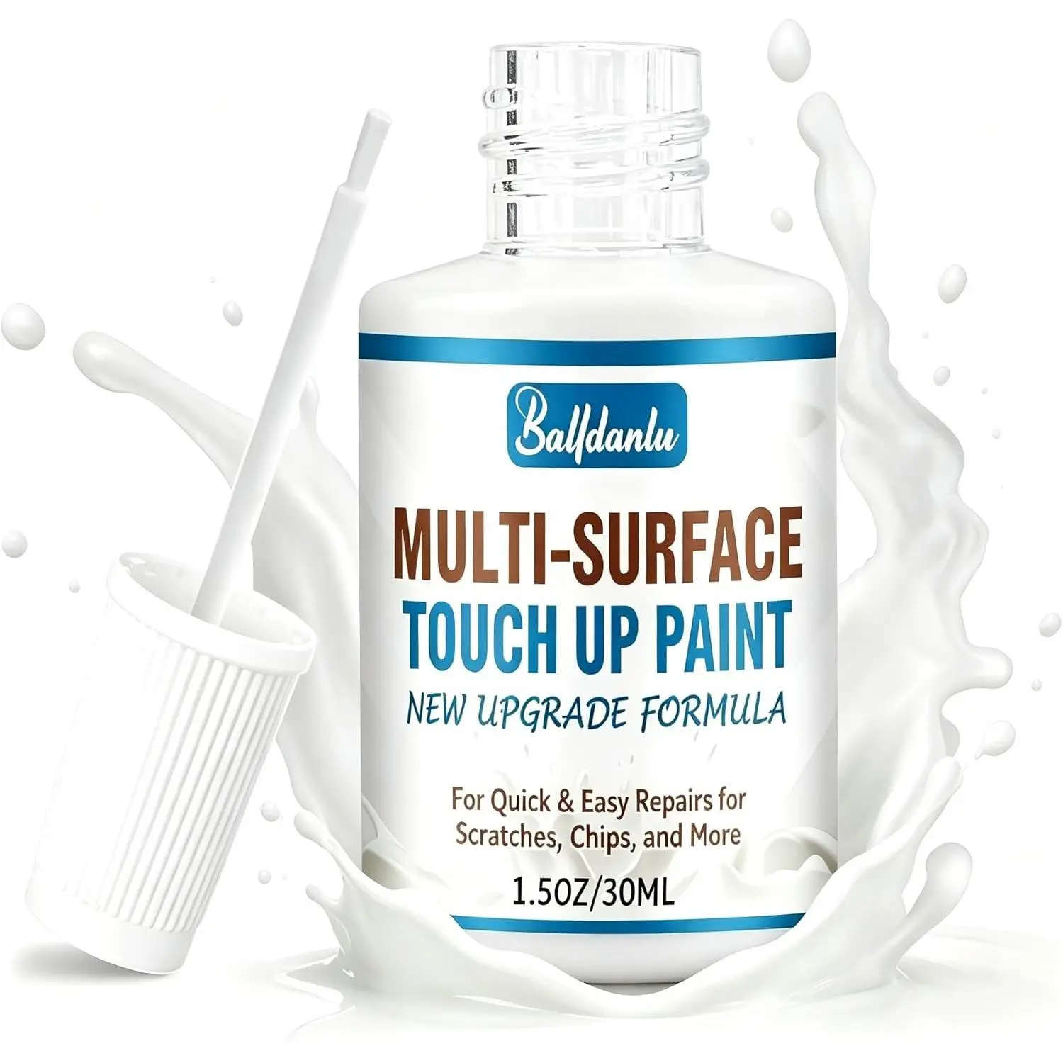 Paint Pen for Furniture Cabinets Wall, Multi-Surface Quick-Dry White Porcelain Paint for Scratches and Spots on Dresser, Door, Floor, Appliance and Bathtub 1 Fl Oz
