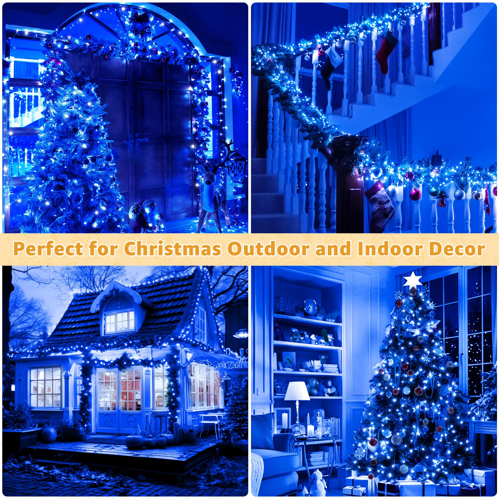 Ollny 262FT Fairy Lights, 800 LED Plug in Christmas Lights, 8 Modes Waterproof Outdoor String Lights with Remote for Wedding Birthday Party Indoor Room Decorations