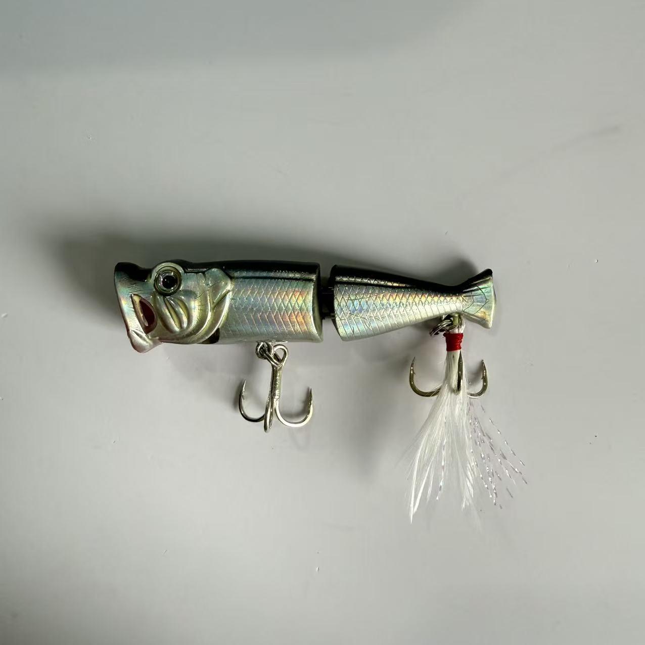 Replica of a Major Brand, Bestseller, 1pc, Lure Fishing Flipping Surface Feather Hook Two-Section Hard Bait Simulation Bait Fake Fish Bait, Suitable for Freshwater and Saltwater Fishing, Fishing Accessories, Gear, and Equipment