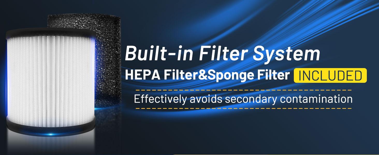 PRETEC 5.5+1 Gallon Wet & Dry Vacuum &ndash; 17 kPa Powerful Suction, 4-in-1 Multi-Purpose Cleaner with 15 ft Cord, Quiet 70 dB Operation &ndash; Ideal for Dog Hair, Garage, Home & Car