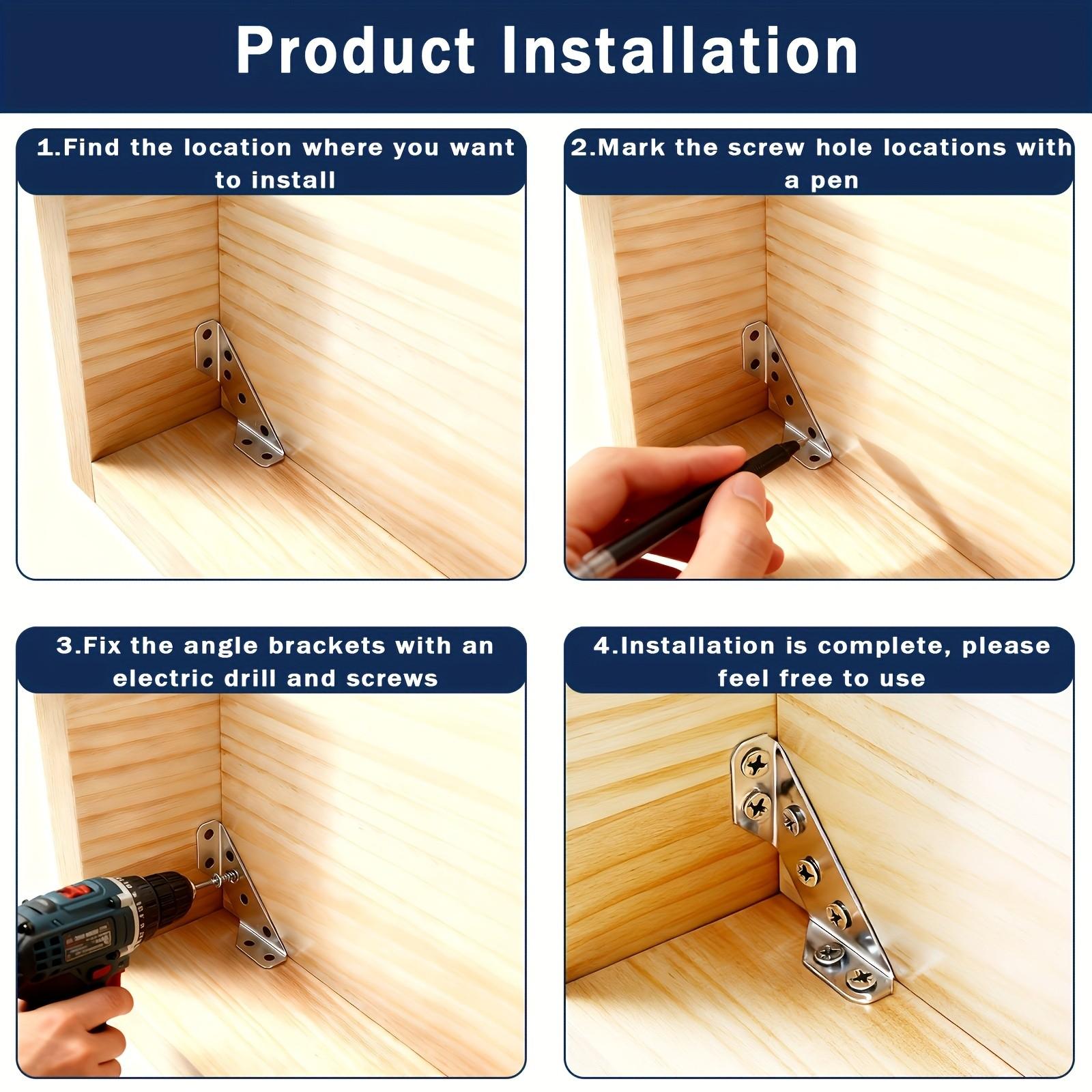 20pcs Multi-Functional Corner Brace Stands, Furniture Shelf Reinforcement, Indoor & Outdoor Use, Durable Support Brackets, Sturdy Bracket