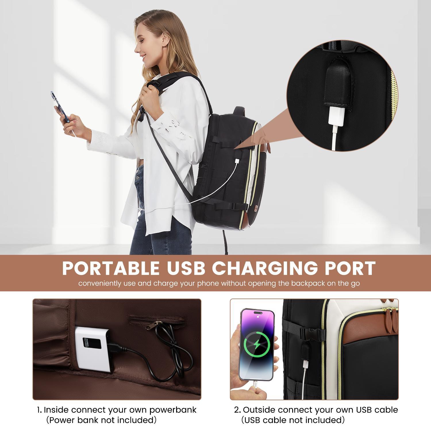 LOVEVOOK TikTokShopBacktoSchool TSA-Friendly Travel Backpack with Storage Bag and Toiletry Bag - Fits 17-Inch Laptop, for Hiking, Overnight, Weekend Trips and Business Travel