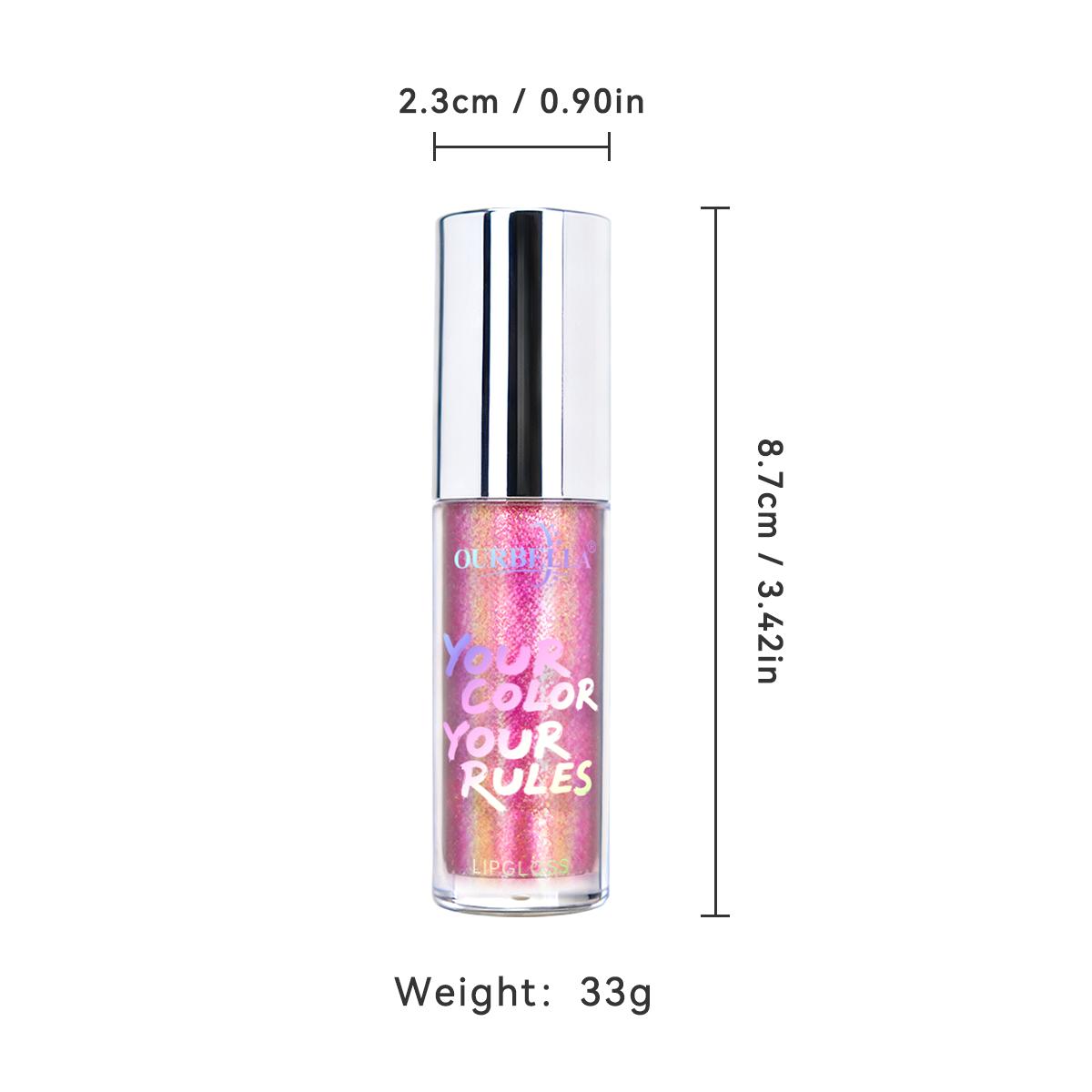 Ourbella Holographic Shimmer Hydrating Glitter Lipgloss - Glossy Cosmetic with Lightweight Formula and Convenient Application - Makeup Ourbella Holographic Shimmer Hydrating Glitter Lipgloss - Glossy Cosmetic with Lightweight Formula and Convenient Application - Makeup