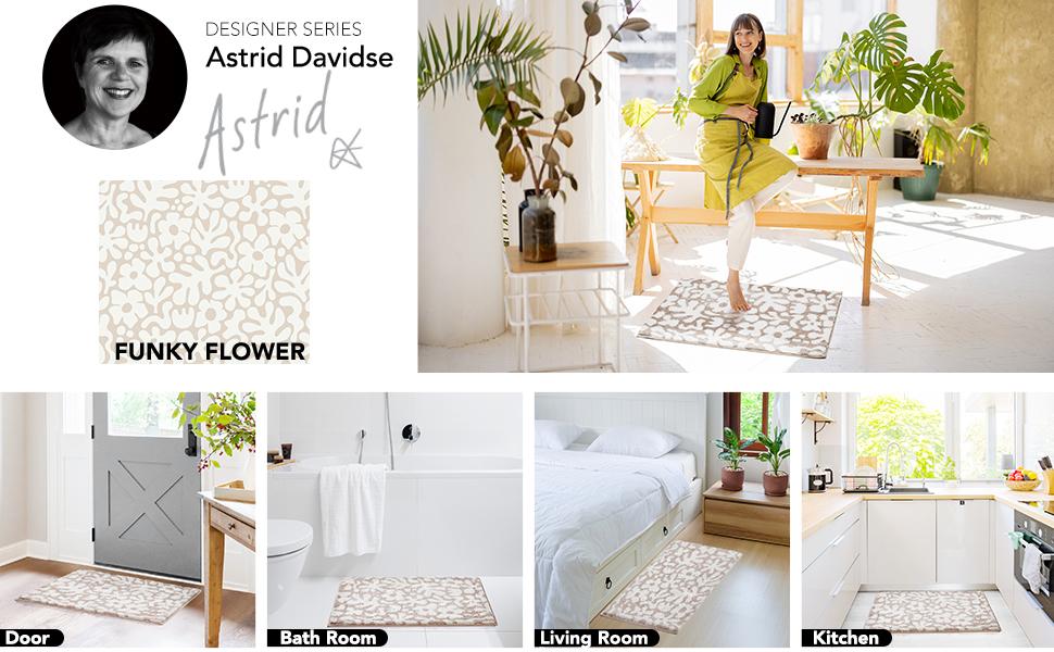 Deconovo Designed Bath Rug, Extra Soft and Absorbent Shaggy Bathroom Mat Rugs, Machine Washable, Non-Slip Plush Carpet Runner for Tub, Shower and Bath Room, Suitable for Pet Mat