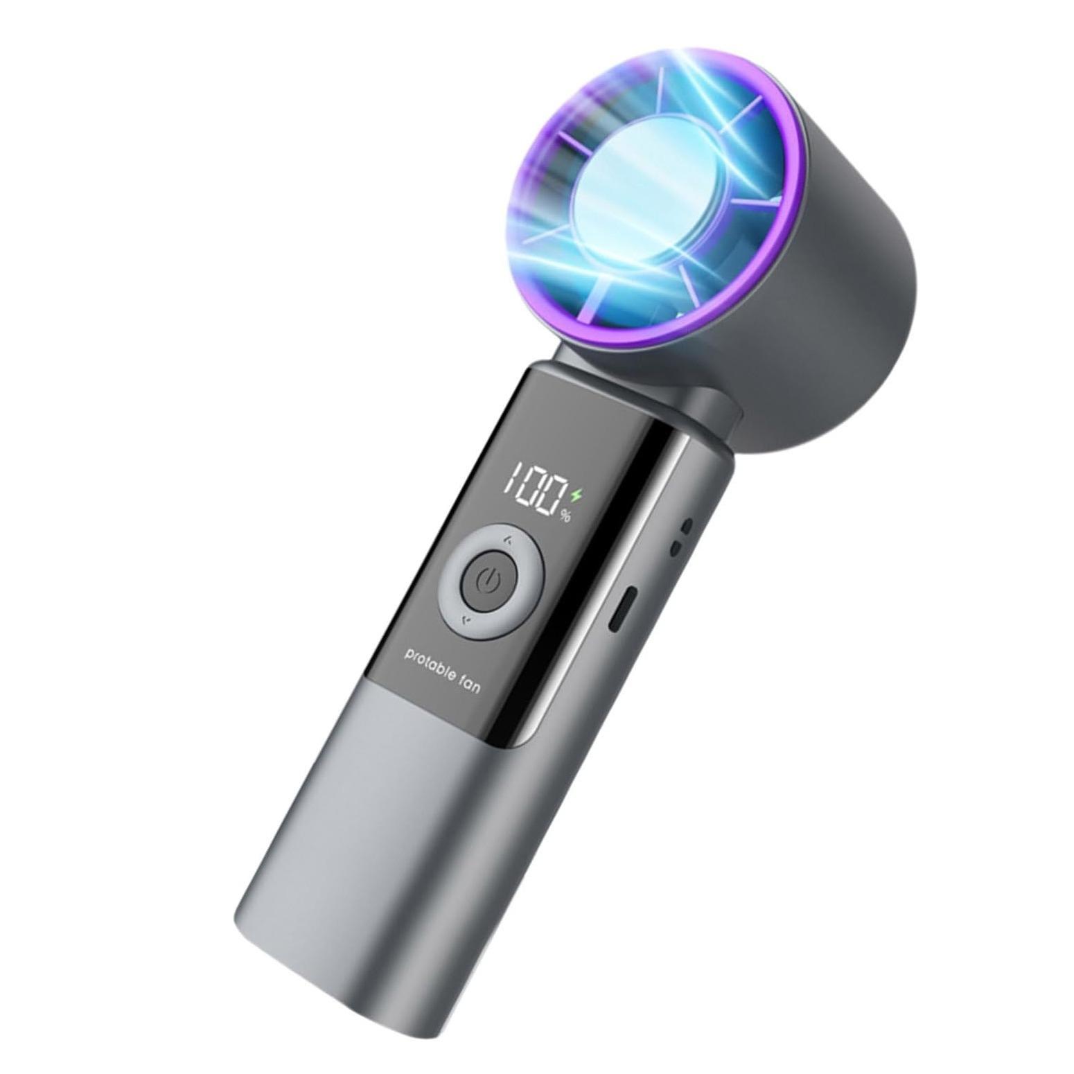 Rechargeable Handheld Fan, Foldable Cooling Device for Outdoor Activities, Portable & Lightweight Design, Ideal for Travel & Work