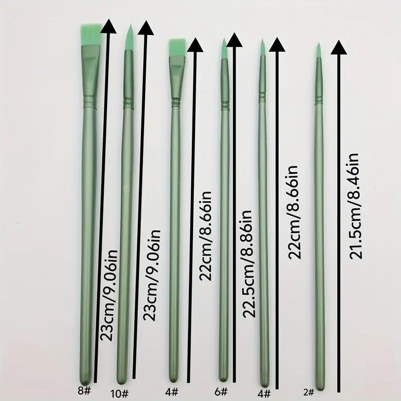 Professional Artist Paint Brush Set, 1 Set Nylon Bristles & Wooden Handle Brush, Round & Flat Tips for Watercolor Painting, Art Students Supplies