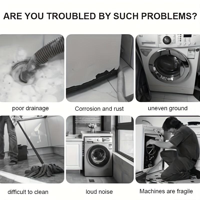5-Piece Shockproof Washing Machine Mat - Non-slip, Shockproof and Noise Reduction Mat for Washer and Dryer Support