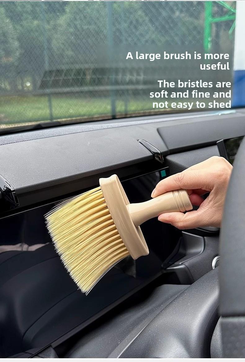 Multi-Purpose Dust Cleaning Brush for Car Interior & Home Use, Soft Bristle Crevice Cleaner for Keyboard, Window Sill & Air Vent, Large Dusting Brush to Remove Dust & Debris Efficiently