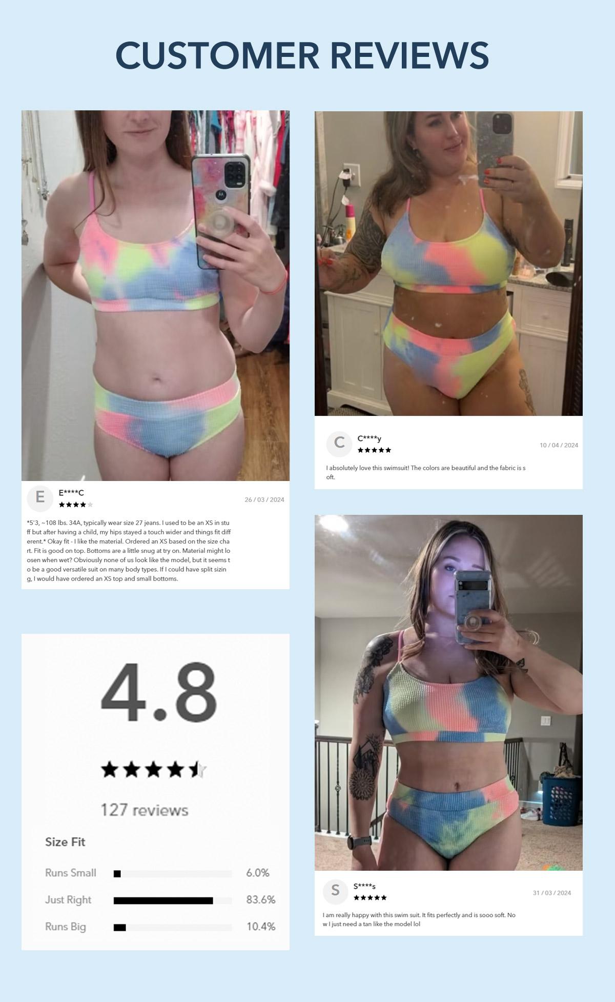 CUPSHE Women's Bikini Set Two Piece Swimsuits Stylish Beachwear High Waisted Scoop Neck Spaghetti Adjustable Straps Textured Swimwear(XS-XXL) Bathing Suits