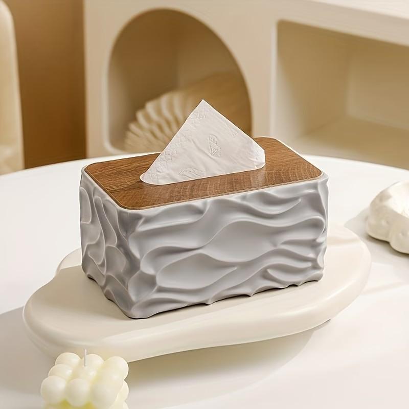 Modern Large Plastic Tissue Box, Space-Saving for Home
