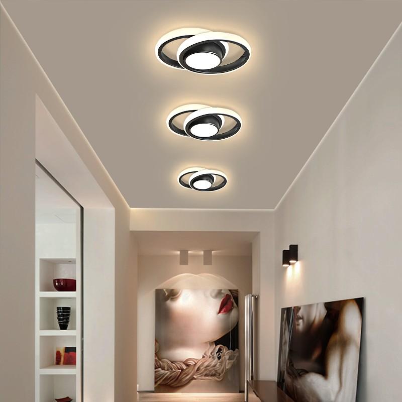 Modern LED Ceiling Light, Adjustable Dimmable Half-Inset Lighting, Home Decor Lamp for Kitchen Bedroom Living Room, Perfect Gift, Adjustable Dimming, Modern Mood Lighting