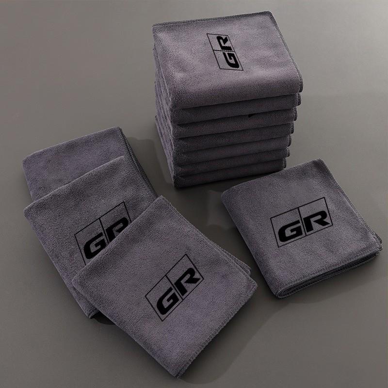 1pc Car Suede Fleece Microfiber Wash Towel, Water Sucking for Toyota Models, Accessories for Gr Rav4, Crown, Hilux, Fortuner, Corolla, Se, Camry, Yaris, Land Cruiser, Prado, Venza