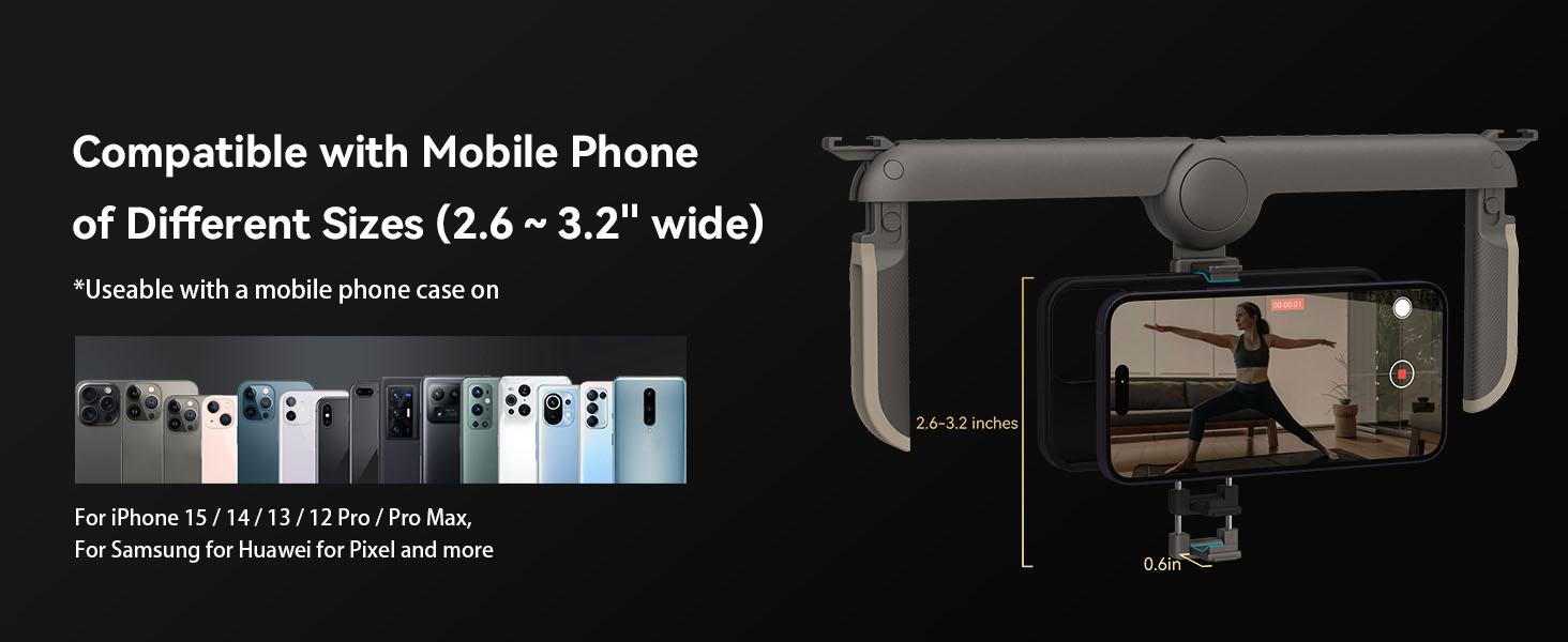 SmallRig P20 Foldable Universal Phone Cage, Smartphone Video Rig Filmmaking Vlogging Case Stabilizer for Videomaker Video-grapher for iphone17 Pro/MAX for Samsung and Other Android Phones 4047 Selfie Cellphone Portable Stabilization