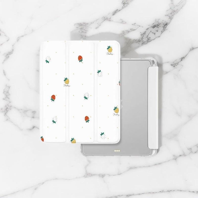 A colorful little strawberry pattern 70% off phone stand, foldable, non-slip, adjustable stand, suitable for iPad Air 4/5( 10.9inch ), 7/8/9( 10.2inch ), 5/6/Air 1/2( 9.7inch ), Air 3( 10.5inch ), Pro( 11inch ), 10th generation devices, Accessories, Table