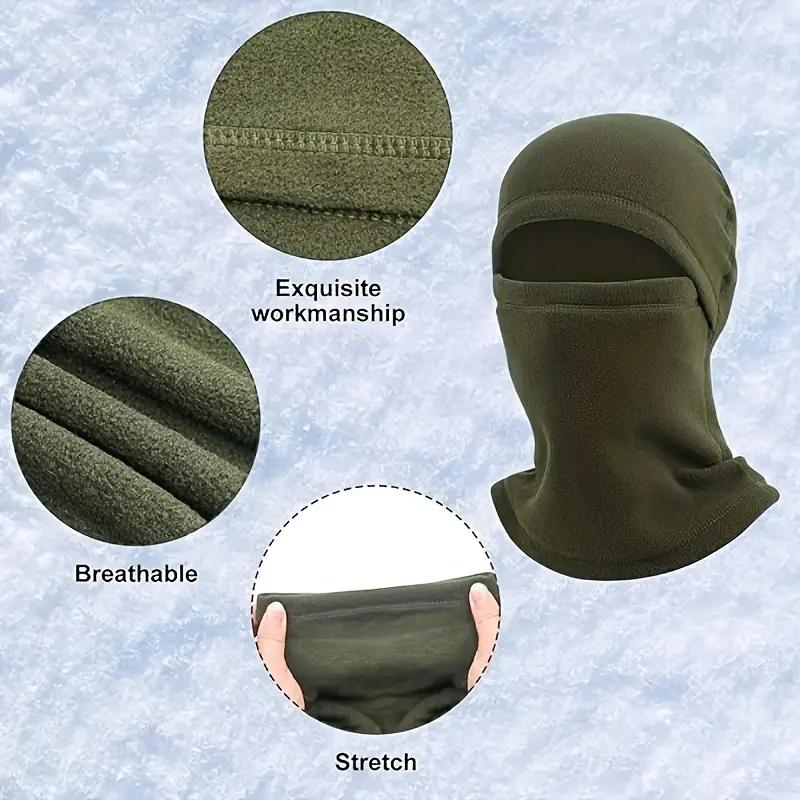 Fitted Windproof Beanie with Scarf Breathable Two Pieces Warm Face Mask, Polar Fleece Balaclava Hood for Cycling and Skiing - Stay Warm, Protected, and Comfortable for Outdoor Adventures and Party Events