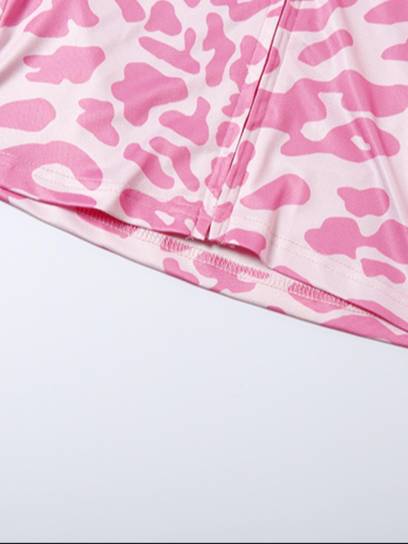 Two Piece Set Women's Fashion Hooded Camo Leopard Print Long Sleeve Slim Fit Pants Set, Casual Fall & Winter, Womenswear, Sportswear, Animal Pattern Sportswear