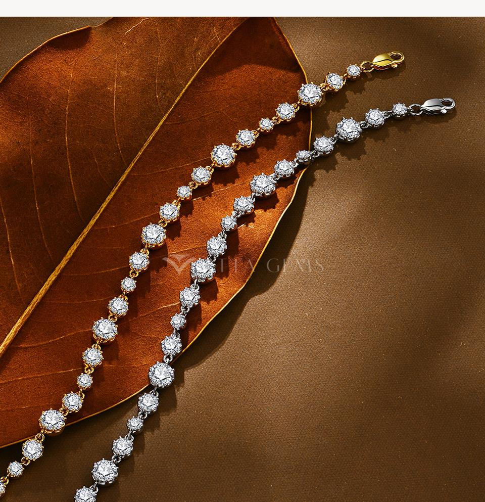 Gorgeous Synthetic Moissanite Tennis Bracelet for Women Birthday Party Anniversary Gift B022 SpringStatements