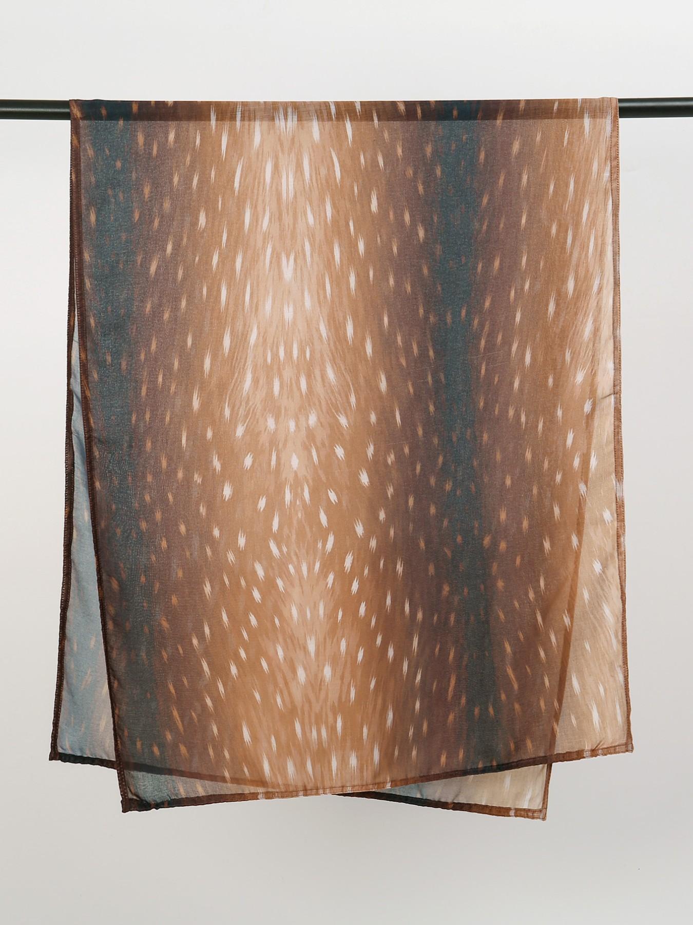 Women's Bohemian Watercolor Deer Print Hijab Scarf, Casual Street Style Headscarf, Daily Wear, Fall & Winter Fashion Accessory