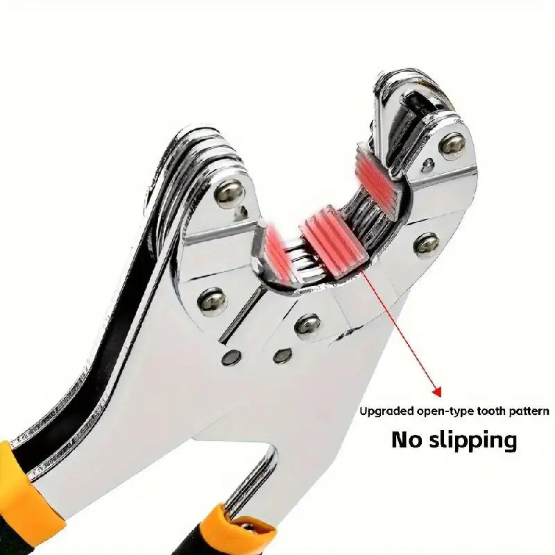 14-in-1 multifunctional wrench set, high-carbon steel adjustable open-end wrench, with serrated design, strong grip, mechanical operation, no assembly required, suitable for DIY, electrical repairs, motorcycle and bicycle maintenance tools