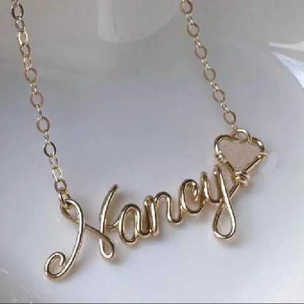 Handmade Custom Name Necklace Jewelry Birthday Christmas Gifts for Women Teen Girls