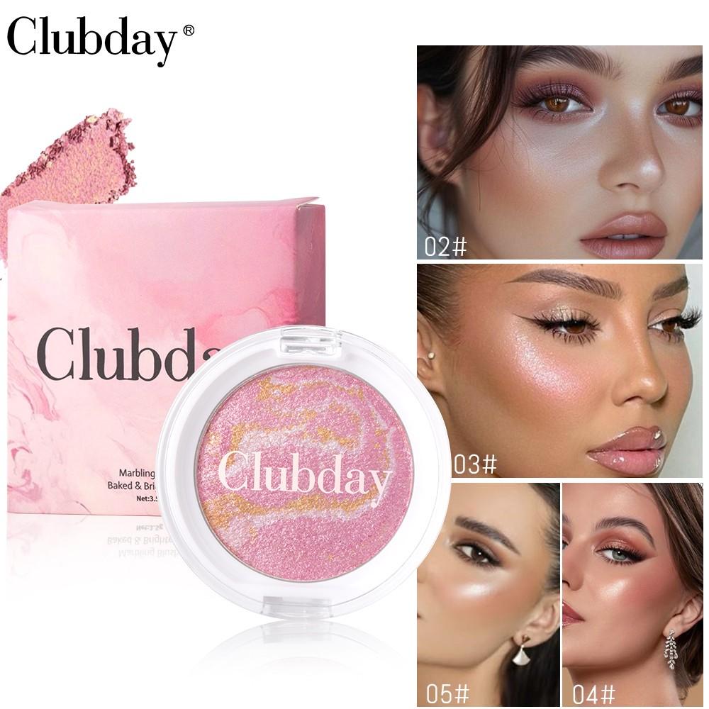 Clubday Blush Highlighter Pearl Finish Natural Look, Multi-Scene Use Powder Makeup, Single Item
