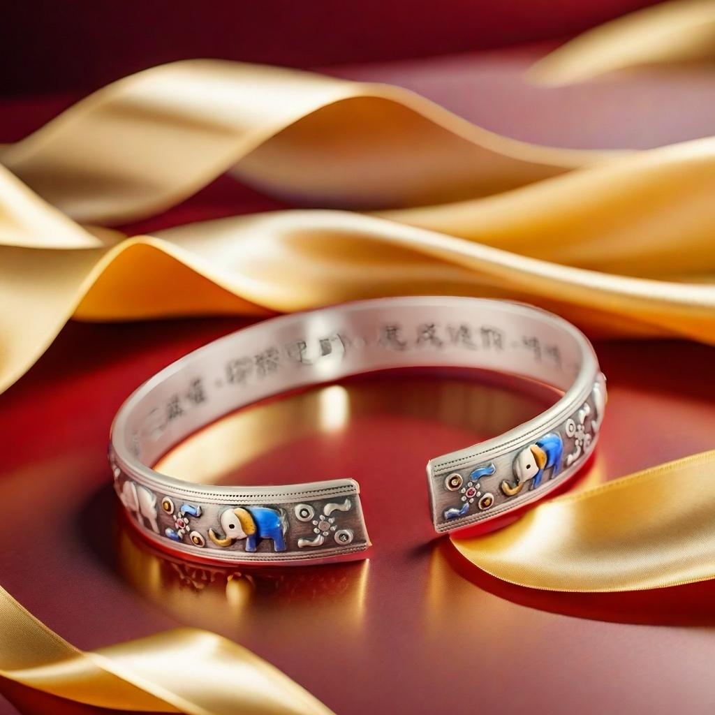 Solid Silver s999 bracelet Sterling Silver bracelet Ladies Open bracelet can be freely adjusted size Send girlfriend send Mom birthday holiday gift Silver weight 31 g /1.09 oz