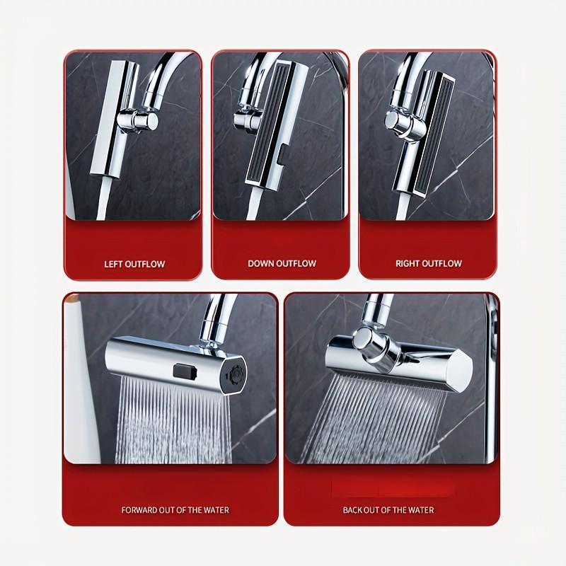 1PC Multifunctional Faucet Adapter, Faucet Sprayer Attachment, Bathroom Sink Faucet, Kitchen Sink Faucet Replacement Part, Home Essential Accessory