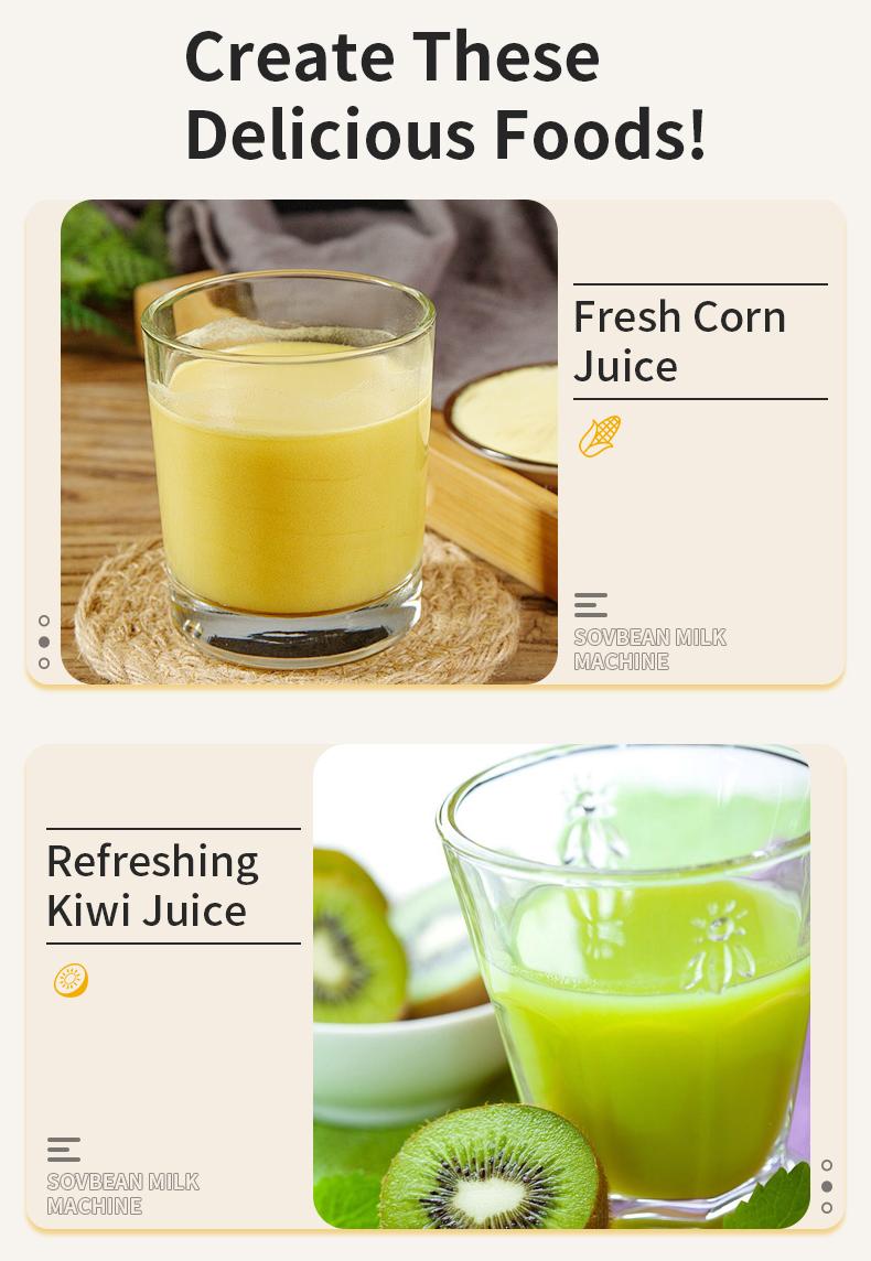 Multifunctional Soy Milk Maker with Timer Keep Warm Self Cleaning Juice Soy Milk Jam Making Functions 24 Hour Delay Start 7 Programs