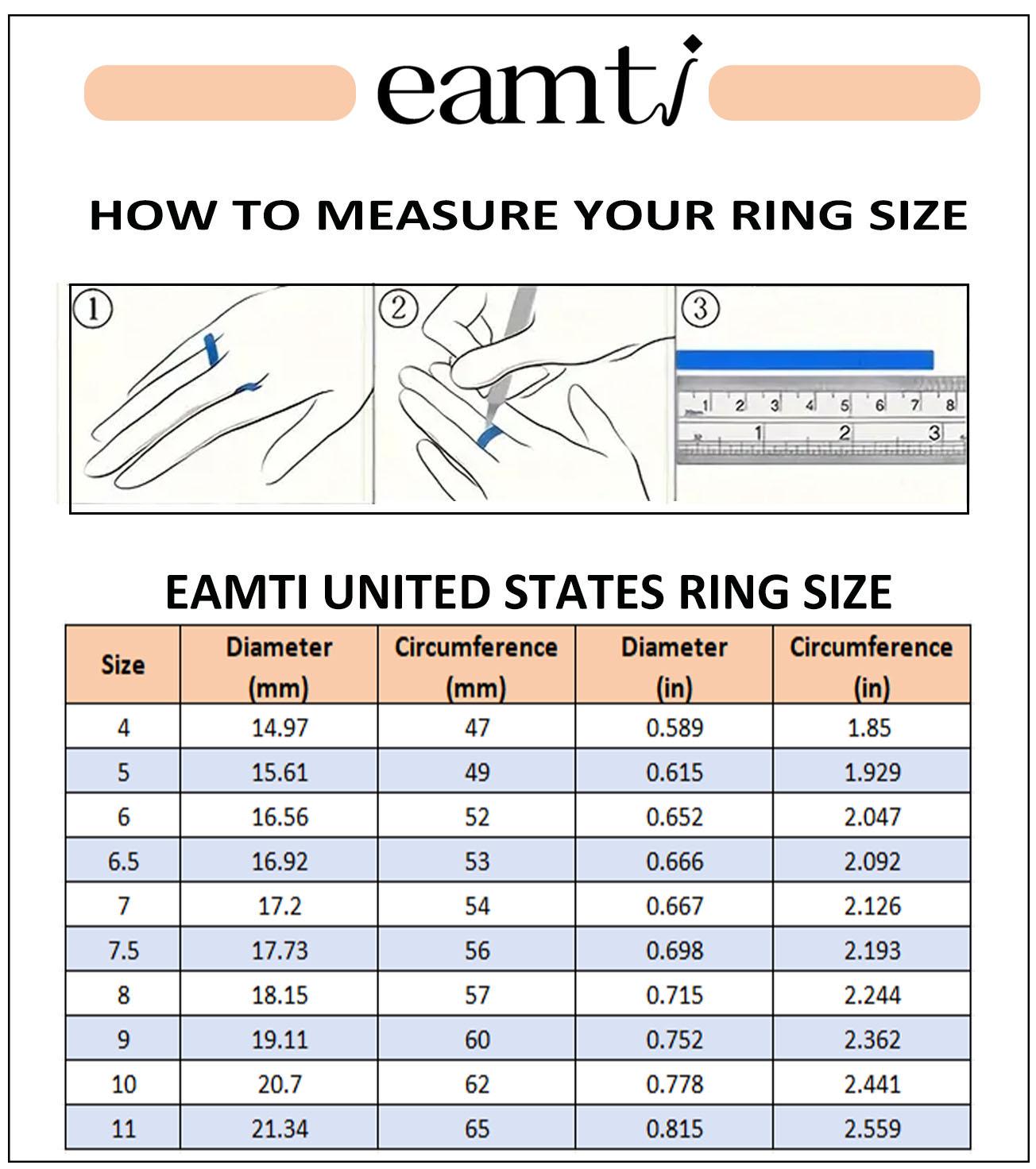 EAMTI 3CT 925 Sterling Silver Engagement Rings 3-Stone Oval Cut Cubic Zirconia CZ Wedding Promise Rings for Her Wedding Bands for Women