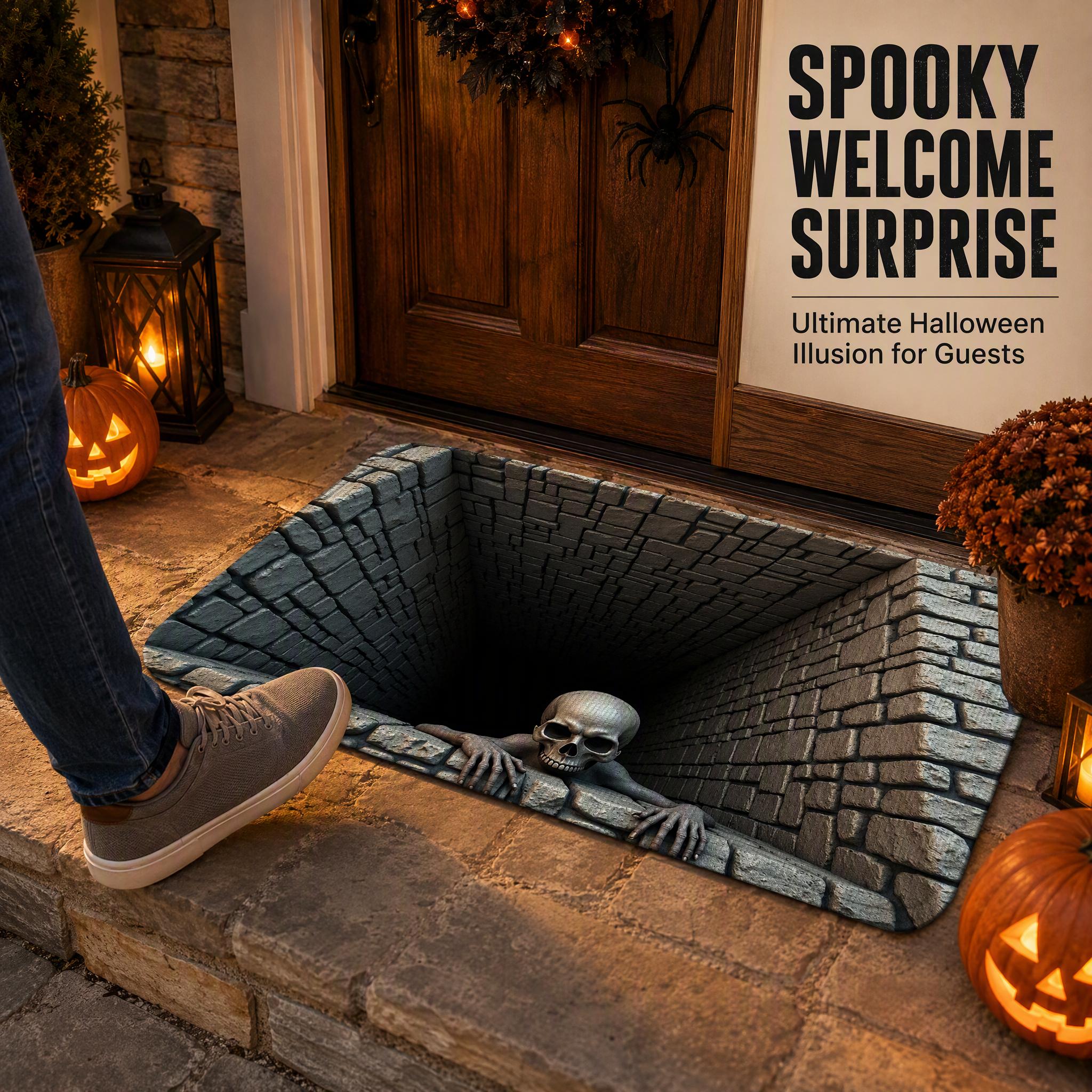 Spooky Halloween Doormat Festive Skull Visual 3D Clown Horror Carpet for Indoor Recreation Spooky Home Decor Welcome Mat Spooky Halloween Doormat Festive Skull Visual 3D Clown Horror Carpet for Indoor Recreation Spooky Home Decor Welcome Mat