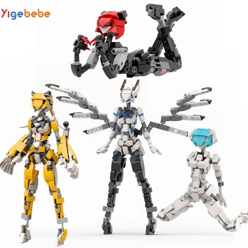 2026 Hot selling toys Yigebebe Creative Female Gynoid Robot Mech Figures 229PCS Model Building Blocks Toys For Adults Toy Gifts Assemble Bricks Internet-famous toy