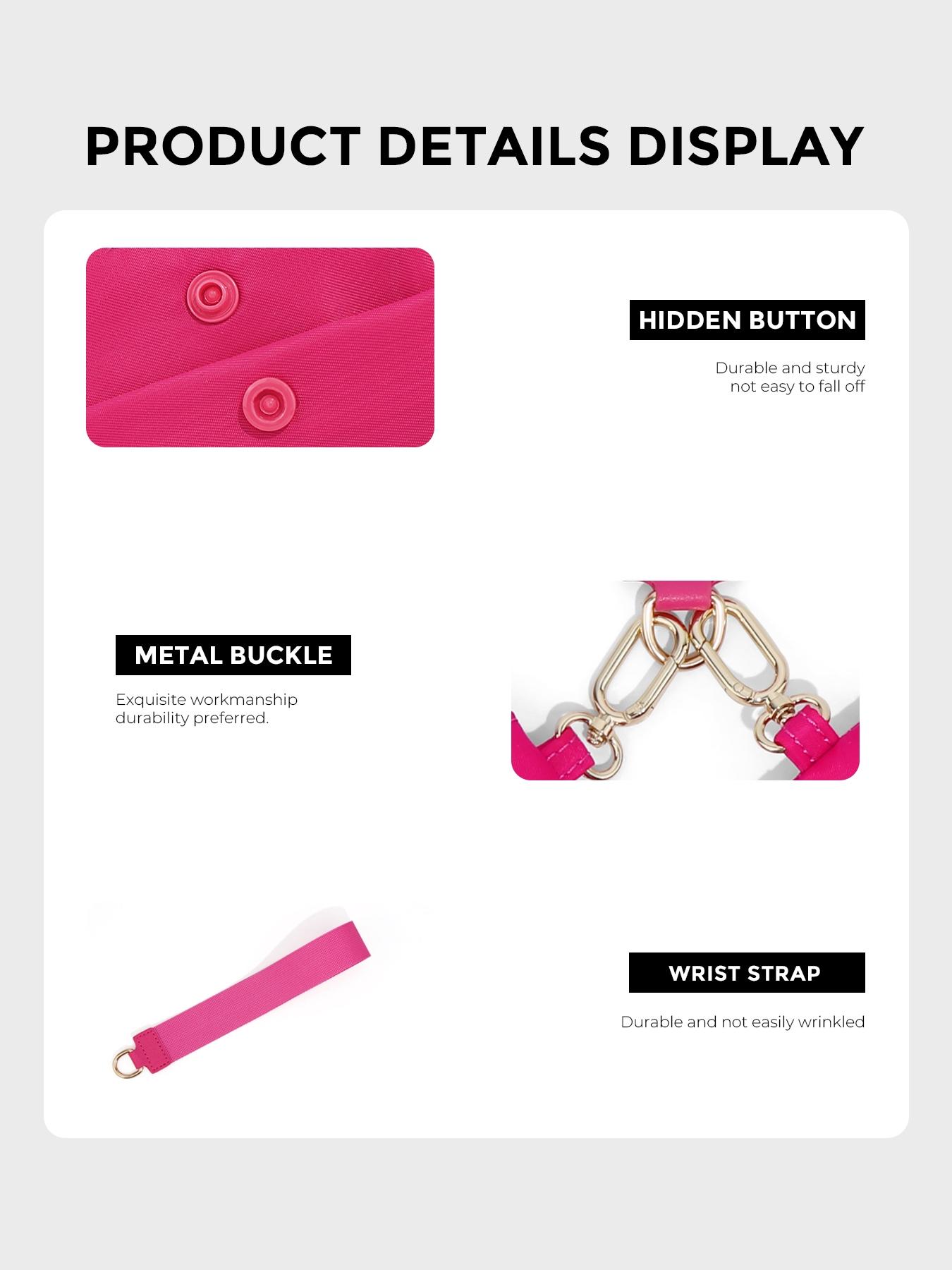 Women's Heart Dual Pouch Wristlet, Small Stylish Keychain Wristlet Strap, Mini Detachable Keychain Wallet, Portable Coin Purse for All Occasions