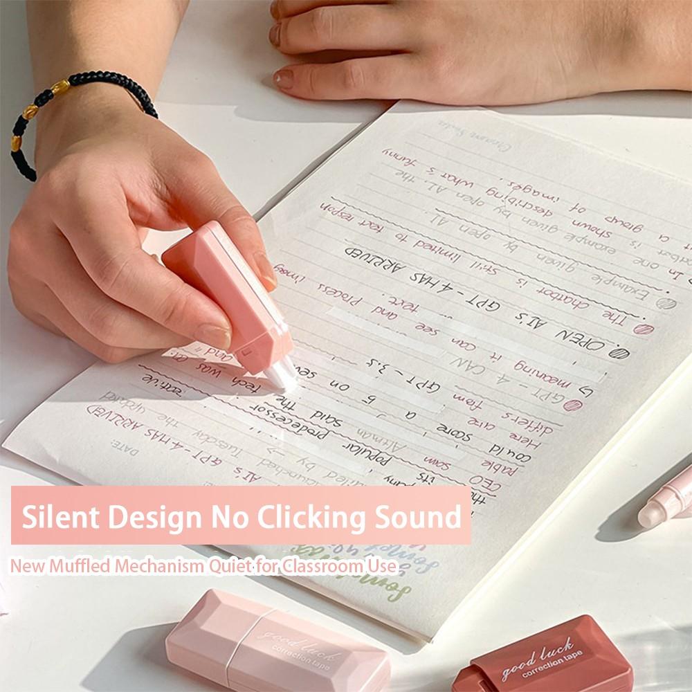 6-Pack Graduated Color Correction Tape, Smooth Multi-Color Portable Eraser Bands, Large Capacity for School & Office Use, Visual Appeal