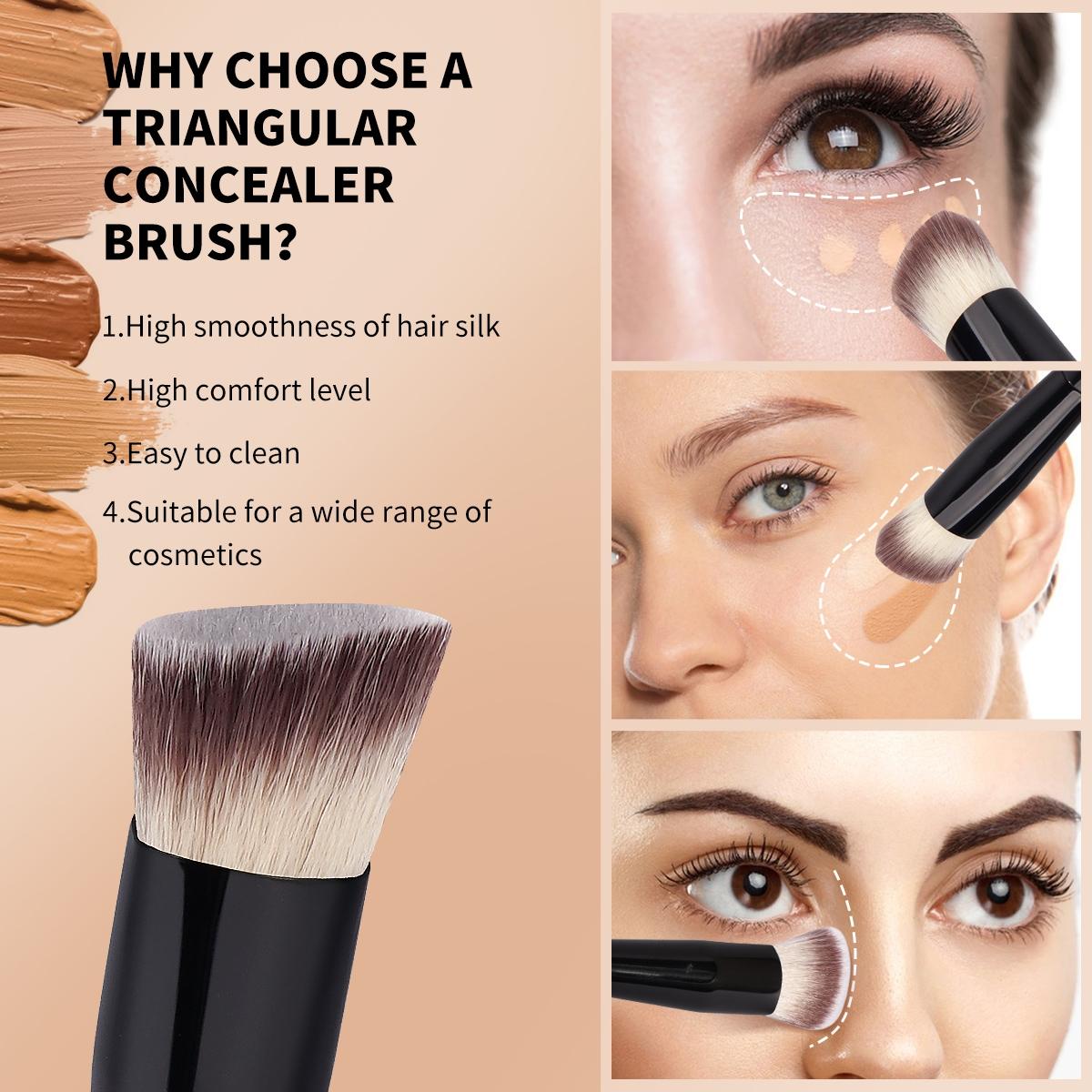 MAANGE 5pcs Makeup Brush Set, Face Makeup Brushes, Foundation Blush Contour Concealer Eyeshadow Brushes, Cosmetic Brushes for Foundation, Blush, Eyeshadow & Concealer, Gift for Women & Girls