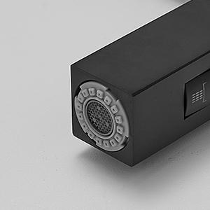 BESy Morden Square Matte Black Kitchen Faucet, Single Handle 2 Function Pull Down, Commercial Solid Brass Spring Rv Square Kitchen Sink Faucet with Pull Down Sprayer Laundry Faucet