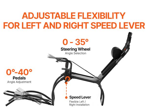 VEVOR Racing Wheel Stand Foldable For Logitech G923/G920/G29, Steering Wheel Stand Foot Pedal Angle Adjustable, Portable Steel Driving Simulator Cockpit-Thrustmaster T248P, Fanatec, Hori, Compact