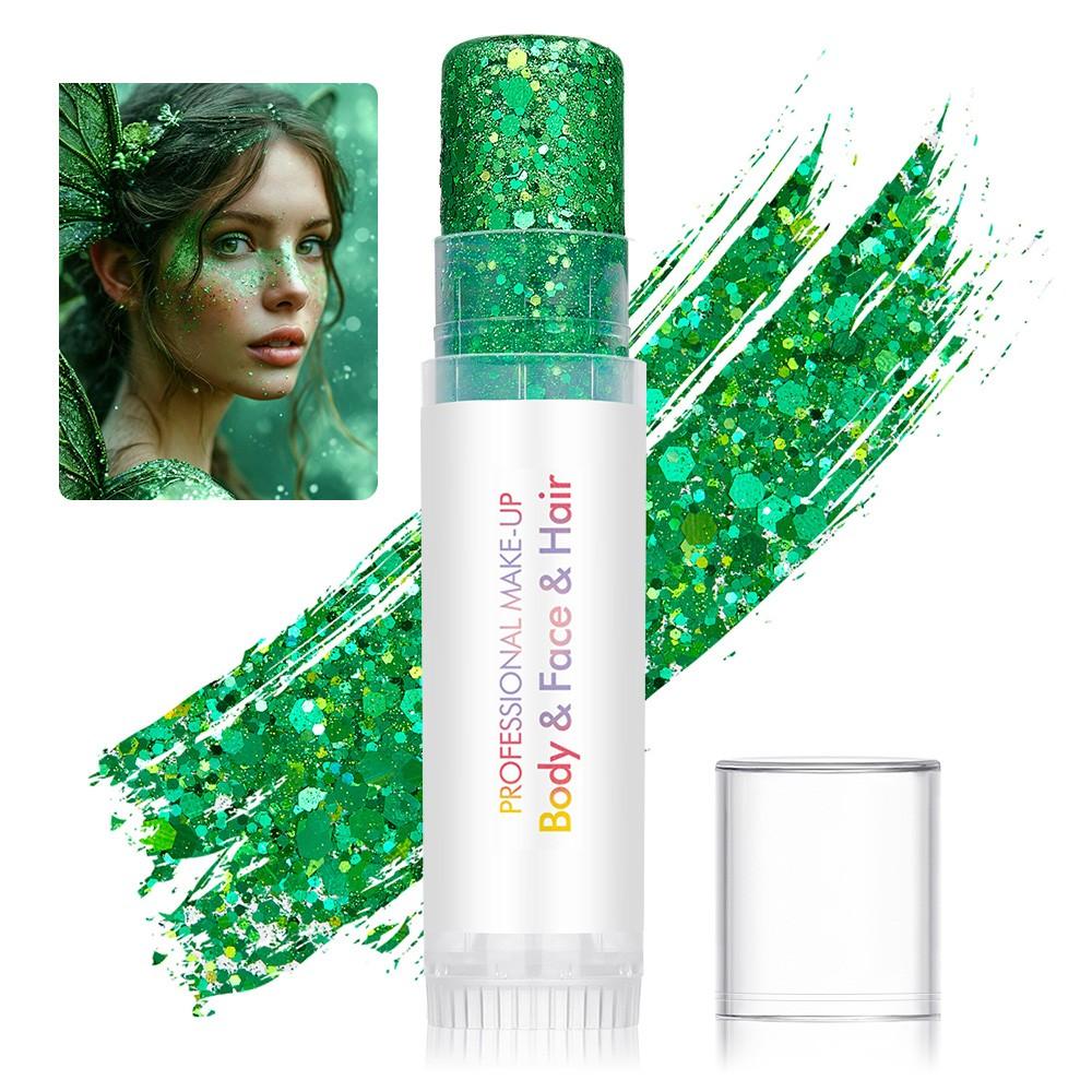 Single Pack Diaoni Christmas Party Glitter Balm, Long-Lasting Shimmer, Face Body Hair Use, Cosplay Essential, Halloween Party Dance Event