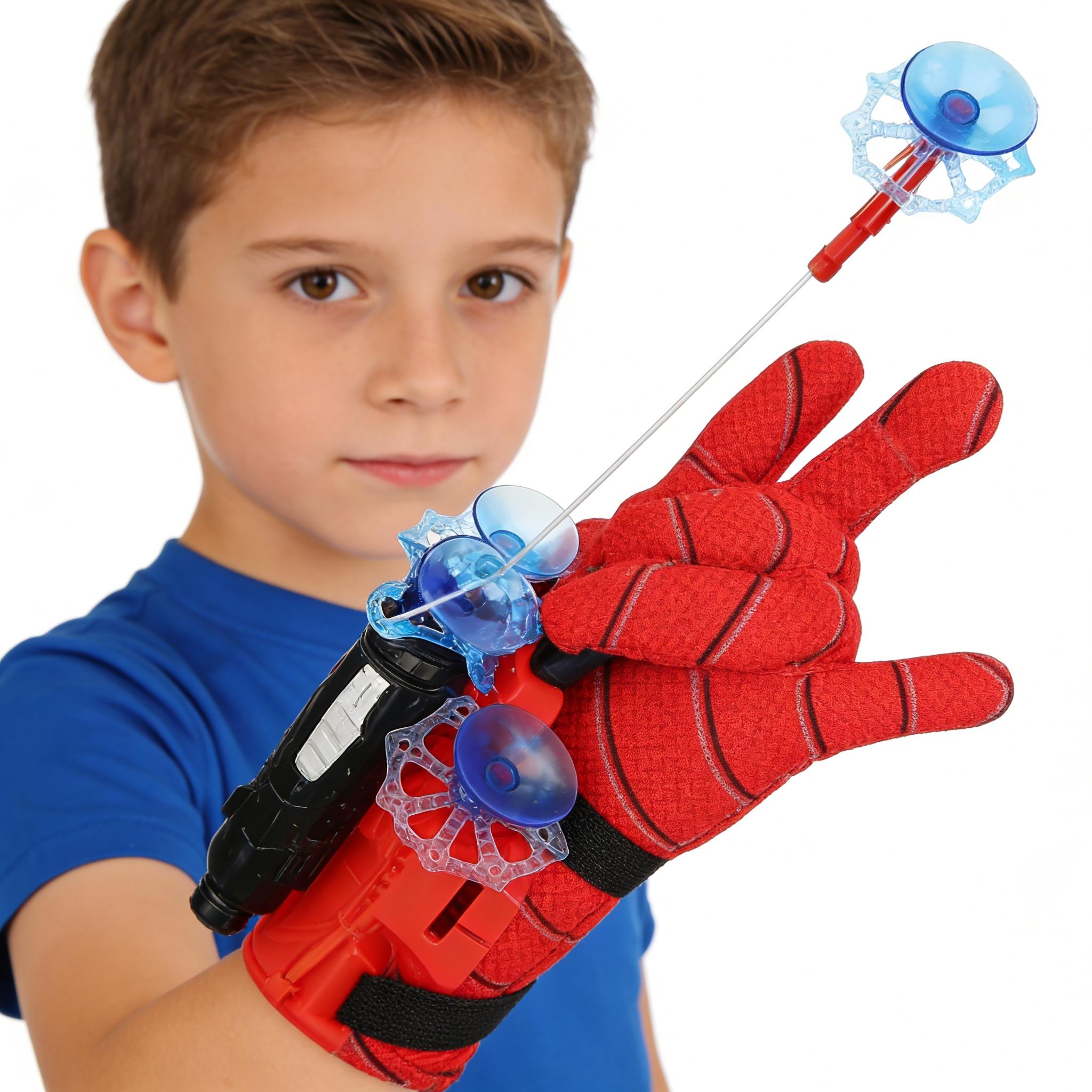 Spider Launcher Toy for Boys, Includes 10 Bullets, Spider Rope + Gloves, Role Play Toy, Suitable for Ages 3+, Party & Decoration