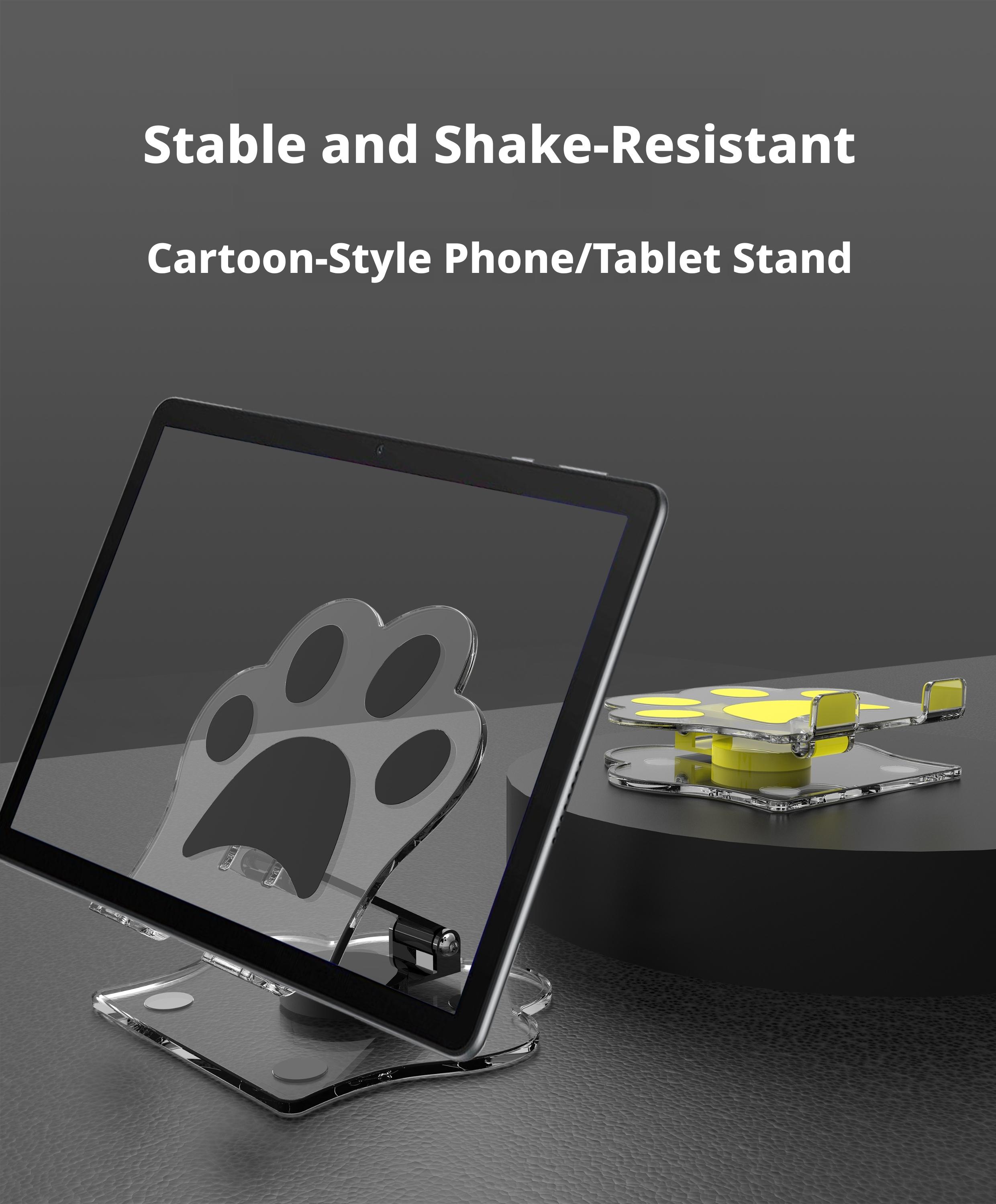 Stable Anti-Shake Cartoon Stand｜360° Adjustment & Triangle Support
