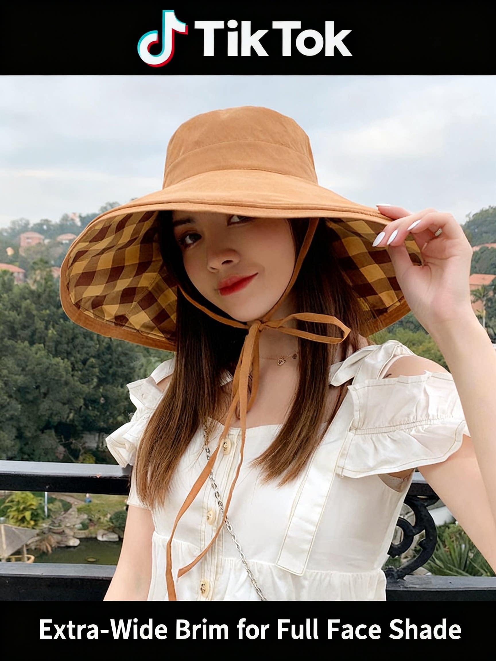 Women's Fisherman Hat 2026 New Early Spring Trendy Wide Brim Sun Protection Dual-Sided UV Shield Summer Face Cover Bucket Hat
