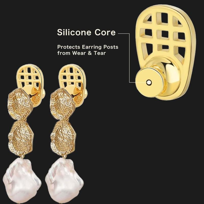 New Earring Back Cover for Dangle Earrings, Durable Shape Ear Ring Enhancer, Suitable for Heavy Earrings, Locking Earring Back Replacement