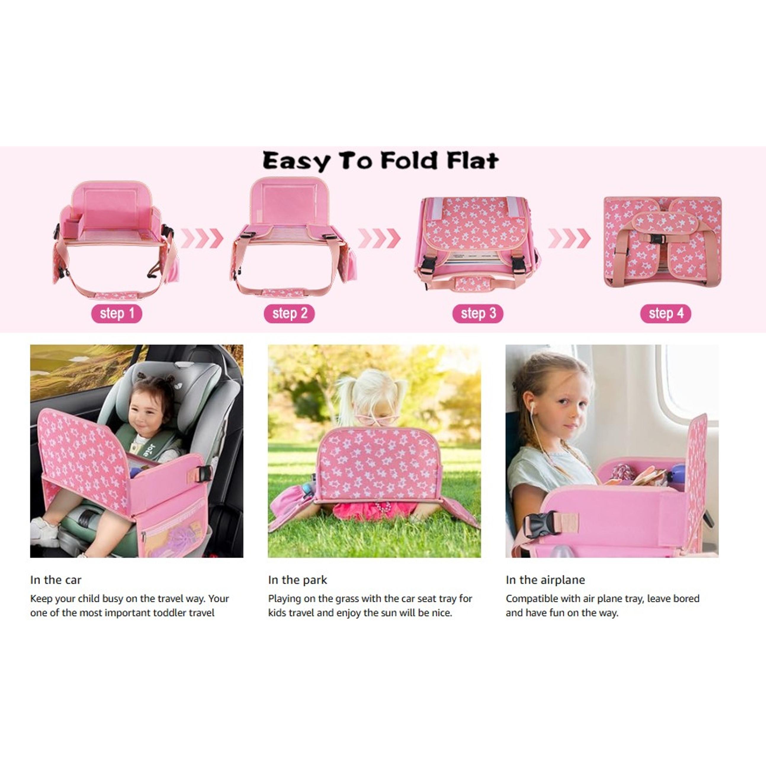 Kids Travel Tray, Car Seat Tray for Toddlers, Travel Essentials Kids Travel Tray, Car Seat Tray for Toddlers, Travel Essentials