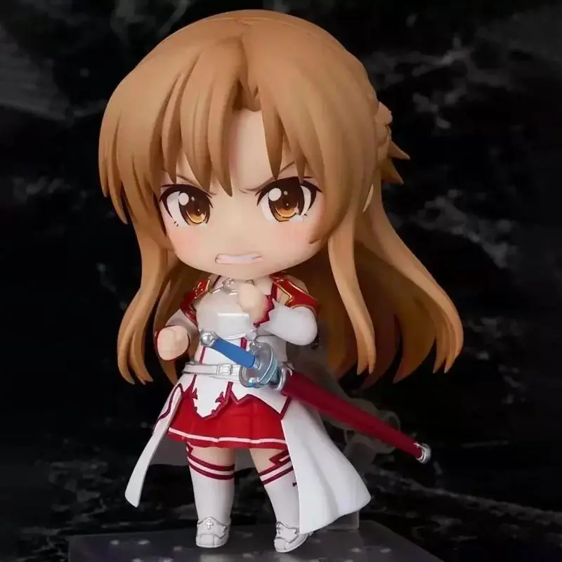 #1669 Sword Art Online Asuna Chibi Figure Desktop Ornament Anime Collectible Decor Gift For SAO Fans Home Tabletop Display Popular toys 2026 Hot selling toys
