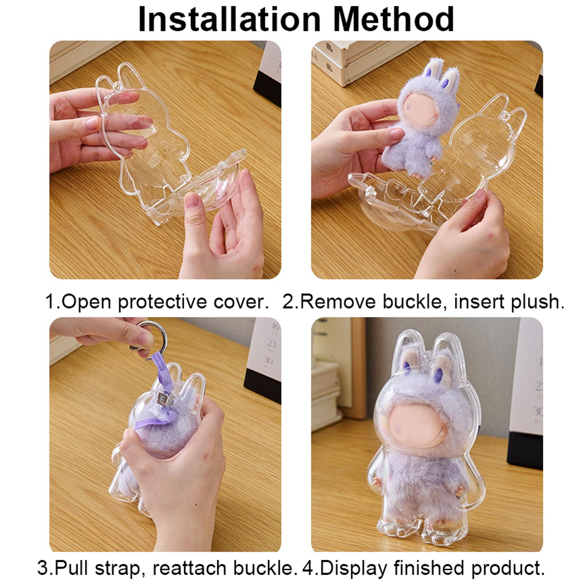 plush pendant Toy Transparent Protection Case, Display Box Custom Molded Design, Essential Outdoor Accessory