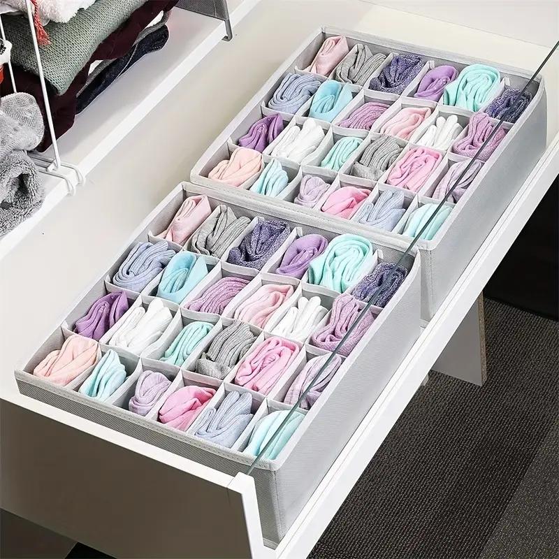 Foldable Drawer Organizer Box Set, Space Saving for Socks, Belts, Underwear, Home Closet Storage, Simple Home Organization, Closet Storage System