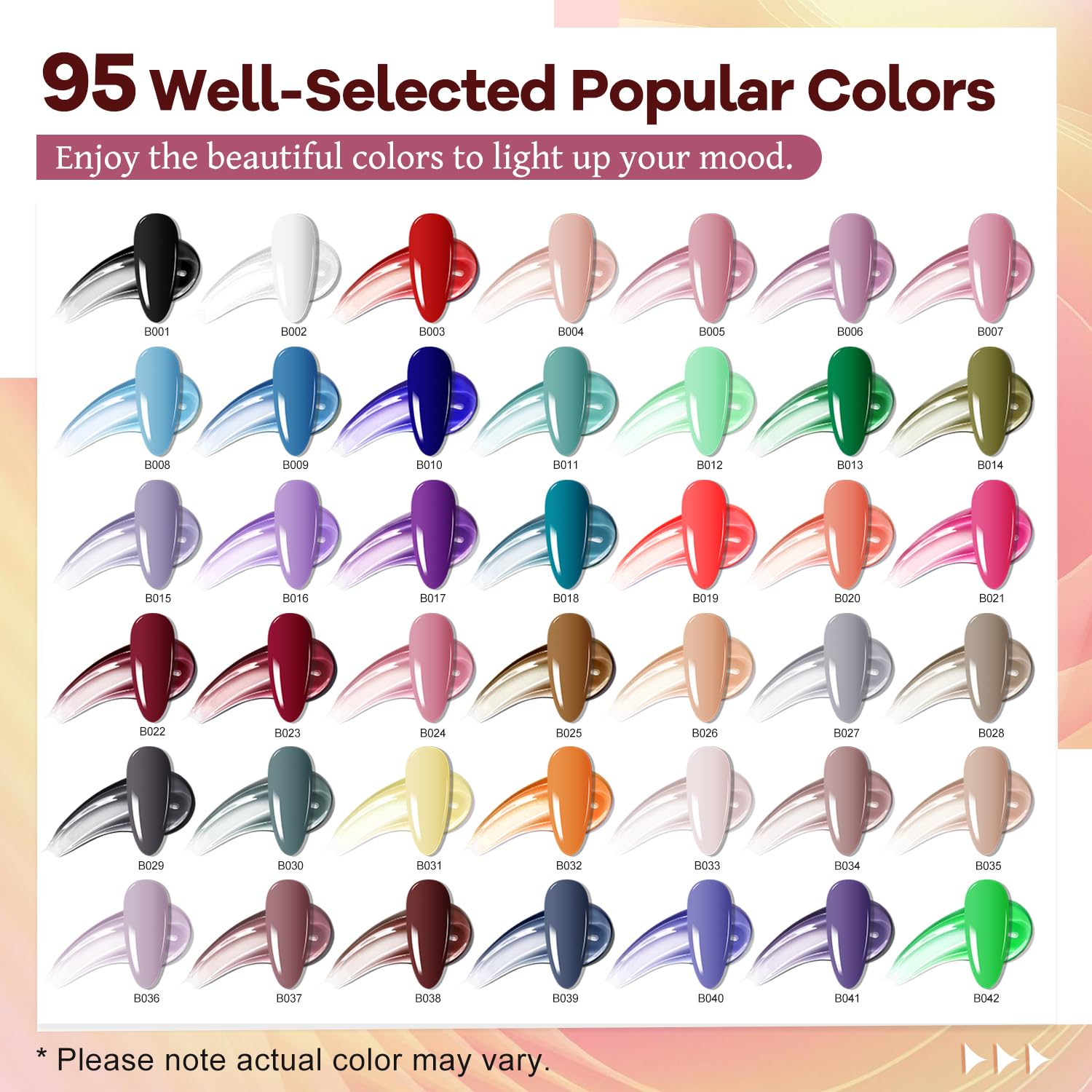 JODSONE 100 Bottles of Gel Nail Polish Kit with U V Led Light 95 Multiple Glossy Glitter Colors Mint Green Light Pink Nail Gel Base Coat Glossy and Matte Top Coat Gel Polish Kit