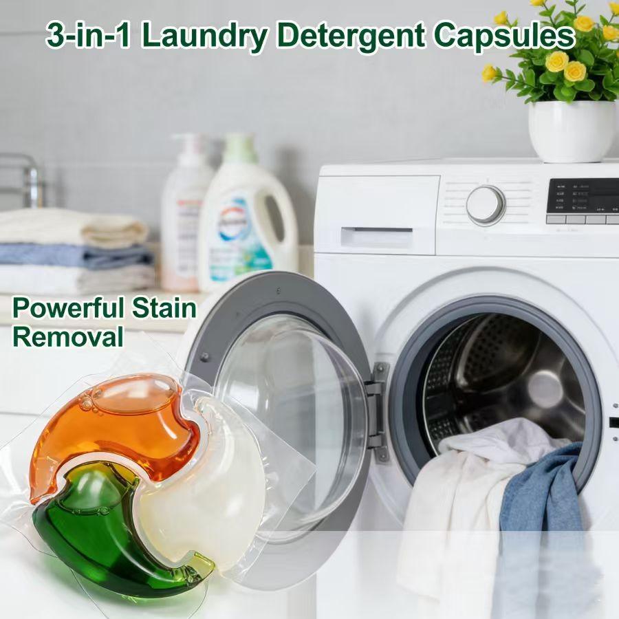Concentrated Laundry Liquid, Stain Remover, Odor Eliminator, Deep Cleaning, Softening, Long-Lasting Scent, Quick Dissolving, Home & Travel Essential