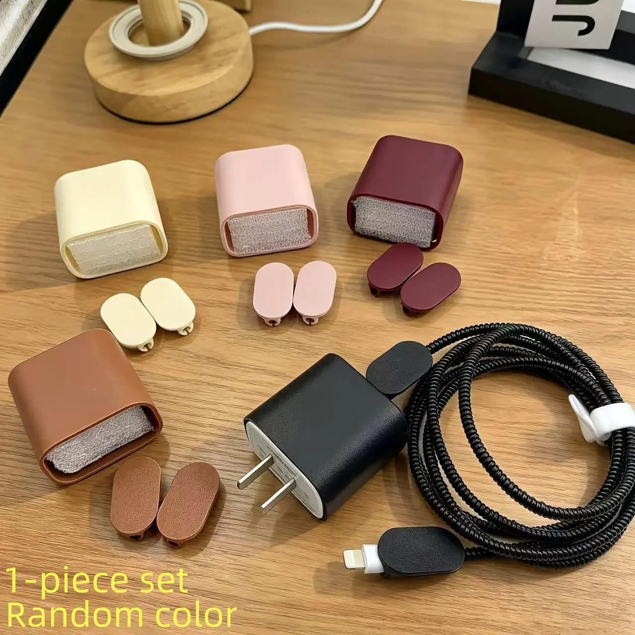 Random Color Plaid Pattern 20w Charger Case/data Cable Protector, Phone Accessories, Compatible with iPhone 17/16/15/14, Prevents Breakage